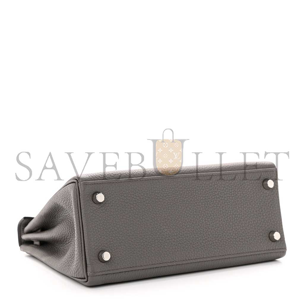 H**mes togo kelly 25 retourne etain (25*17*7cm)